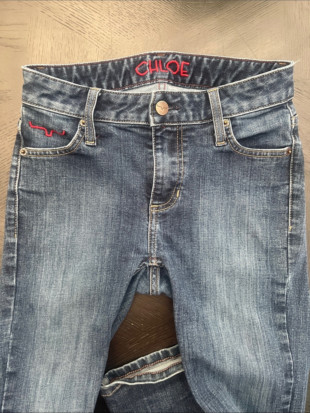 Kimes Ranch Chloe Jeans - Embroidered Waistband and red pocket logo. - Picture 2 of 7